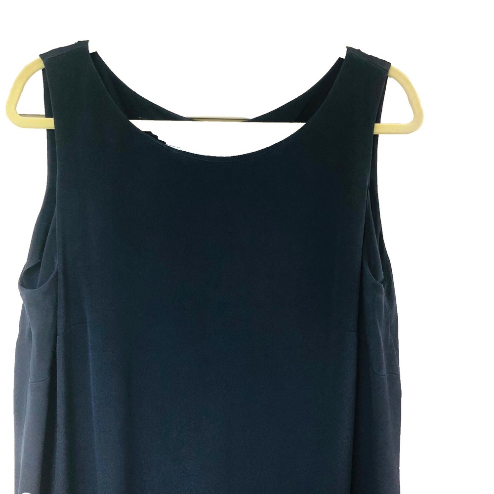 Cynthia Howie Womens Silk Dress Navy Minimalist Party Office Church 18W 2X - Picture 2 of 7
